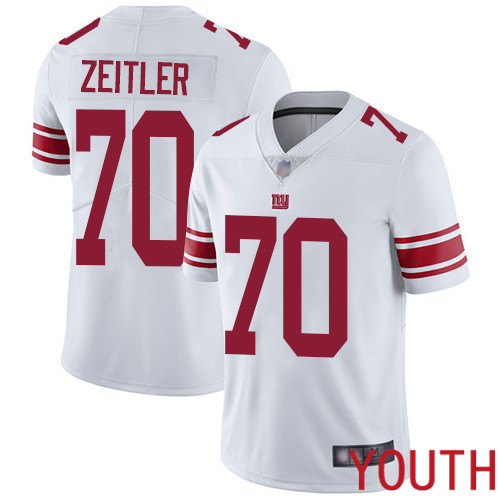 Youth New York Giants 70 Kevin Zeitler White Vapor Untouchable Limited Player Football NFL Jersey